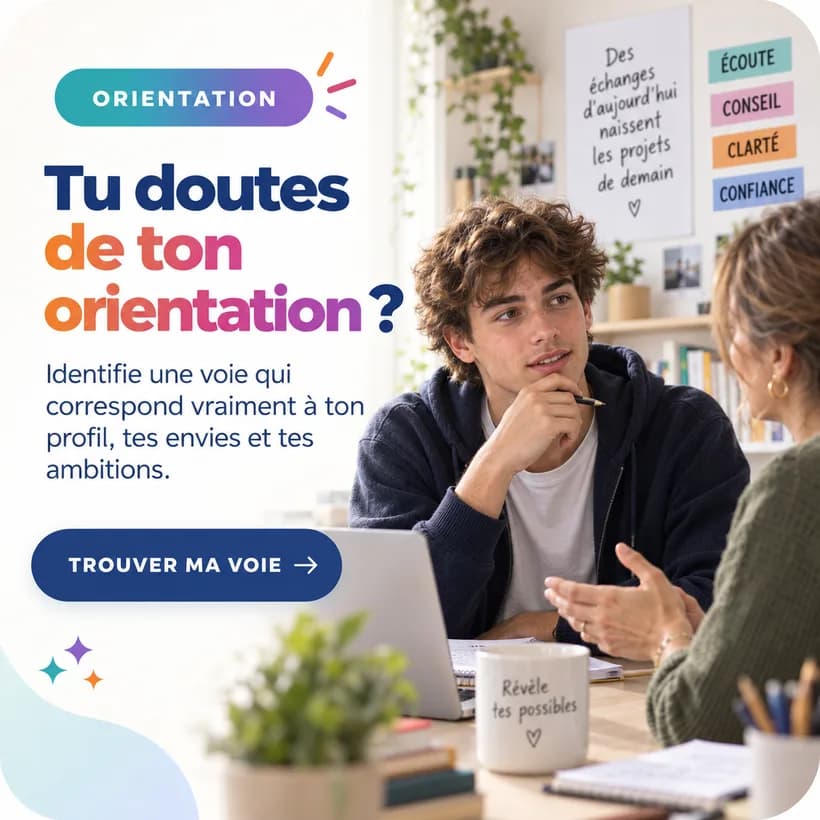 Tu doutes de ton orientation ? Identifie une voie qui te correspond vraiment.